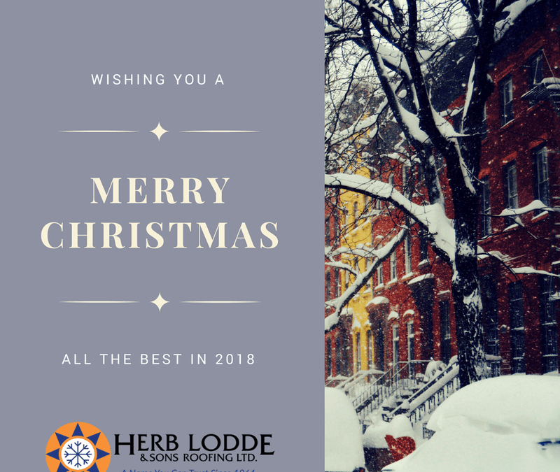 Merry Christmas and Happy New Year from Herb Lodde Roofing!